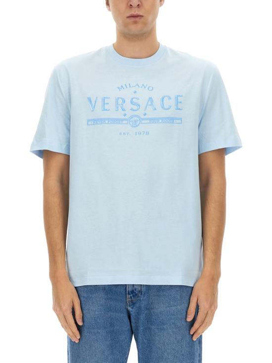 VERSACE Men T-Shirts 1013302 1A134212VF50 AZURE