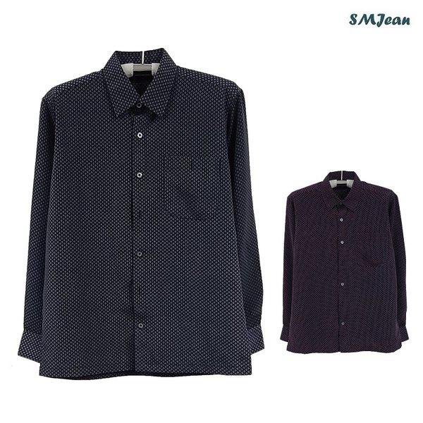 SMJ1322 ジャンピエル 長袖カラーシャツ シャツ 長袖 中年男性 シャツ 長袖シャツ 春 秋