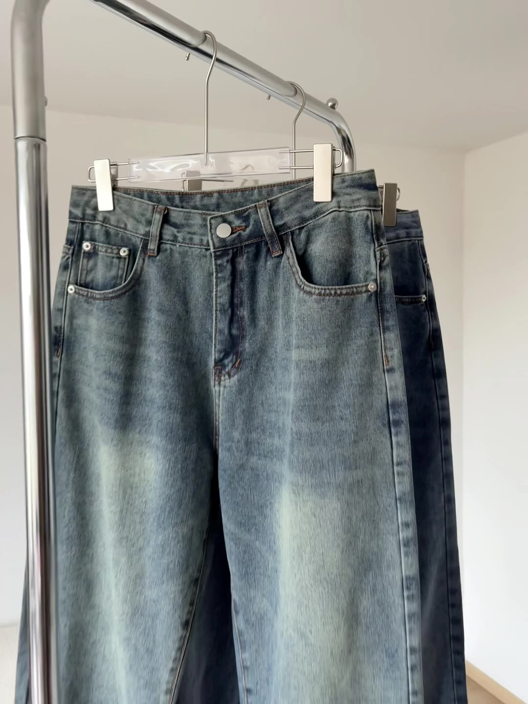 パンツ デニム メンズ 秋 新作 トレンド ヴィンテージ ウォッシュ加工 ワイドパンツ ストレートパンツ カジュアル