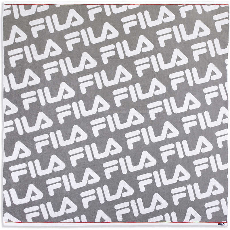 タオル美術館　FILA(フィラ)総柄 マルチケット グレー