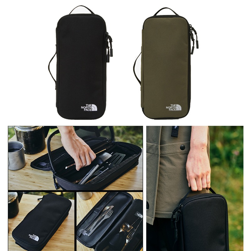 FLD CUTLERY CASE NN2PP90 カトラリー ツール 携帯 バッグ 食器 スプーン フォーク ナイフ 箸入れ 箸箱 収納 レジャー メッシュ コンパクト グランピング ソロキャン 韓国
