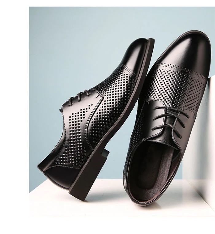 オールインワンセットアップセットアップ革靴 黒 おしゃれ 履きやすい シンプル 営業 牛革 フォーマル 24cm メンズ 春/夏/秋 ビジネスシューズ 蒸れない 紳士靴 かっこいい メッシュ 茶