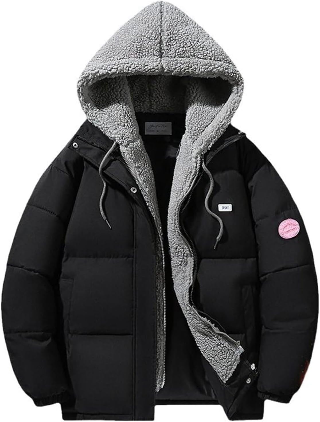 フード付きコート 中綿入り 暖かい メンズ レディース 保温ジャケット 防寒着 ポケットあり ファッション 長袖 分厚い 防風 ショート丈 カジュアル キャンプ 登山 作業 真冬対応