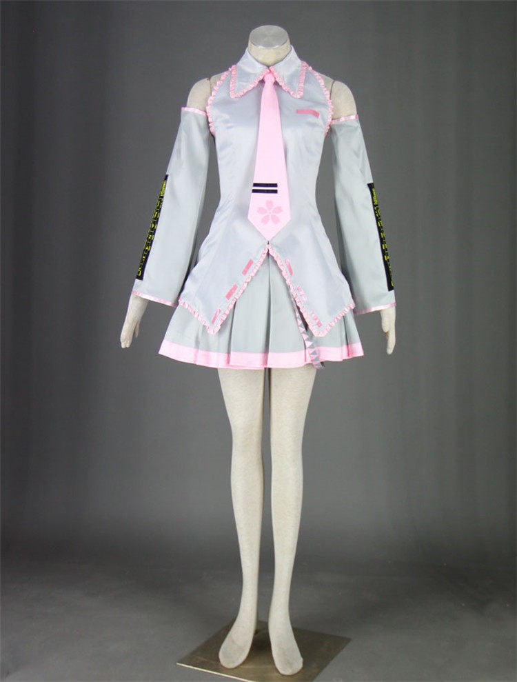 子供用大人用 VOCALOID ボーカロイドシリーズ 風 シルバーの初音ミクコスプレ衣装ウィッグ 変装 仮装 コスチューム 撮影 祭り