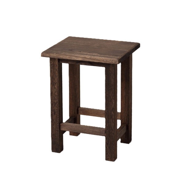 64853 焼桐 角スツール メーカー直送