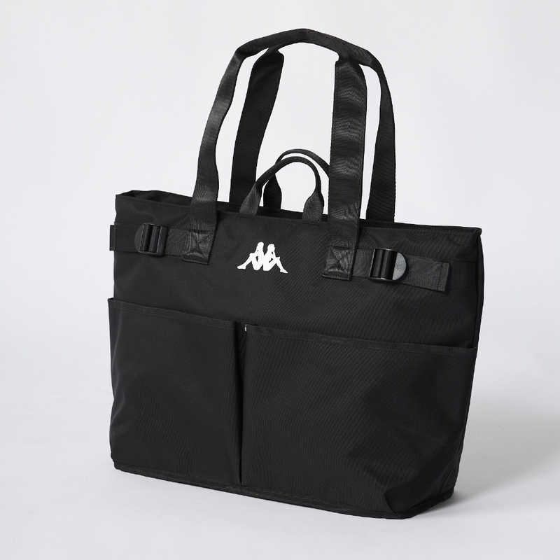 カッパ　ゴルフ用品 トートバッグ [縦32×横42×マチ幅18cm] ブラックホワイト　616914