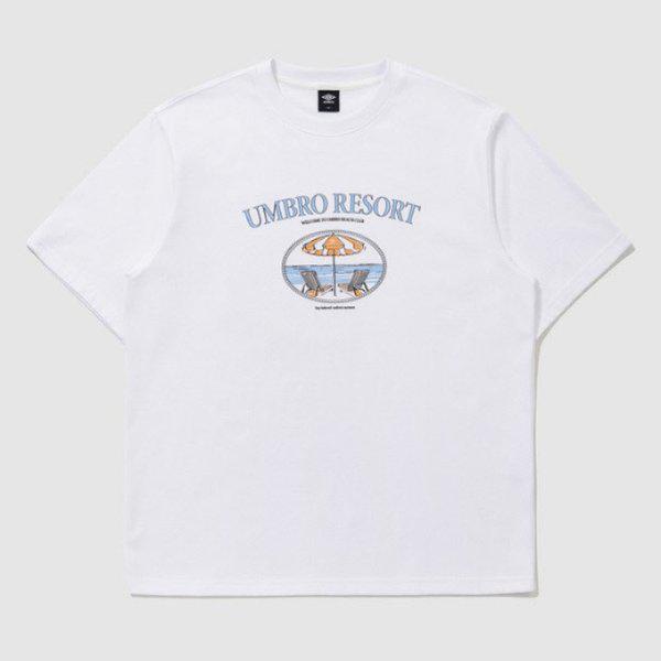 半袖Tシャツ JQS UQ223CRS51-WHT ビーチクラブ アーチレタリング グラフィック半袖Tシャツ / WHITE