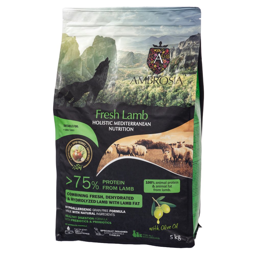 ドッグフード　アンブロシア　犬　ＨＭＮ　ラム　５ｋｇ　ドライ　ＡＭＢＲＯＳＩＡ　ＣＲＣ45―05―99―00―00