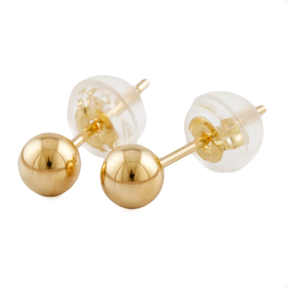 丸玉 4mm ボール ピアス 18金 K18ゴールド 新品
