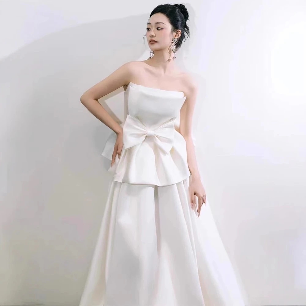 【今恋】ウェディングドレス 白 結婚式 花嫁 サイズオーダーメイド可能 成人式 お呼ばれ ウェディング 演奏会 二次会 パーティードレス 前撮り ワンピース ロングドレス 27