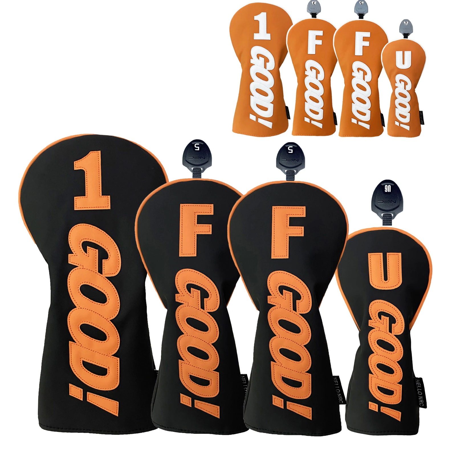 ゴルフ ヘッドカバー 4点セット ドライバー440cc 460cc 用 カバー ウッド カバー ユーティリティ UT カバー 単品 防水仕様