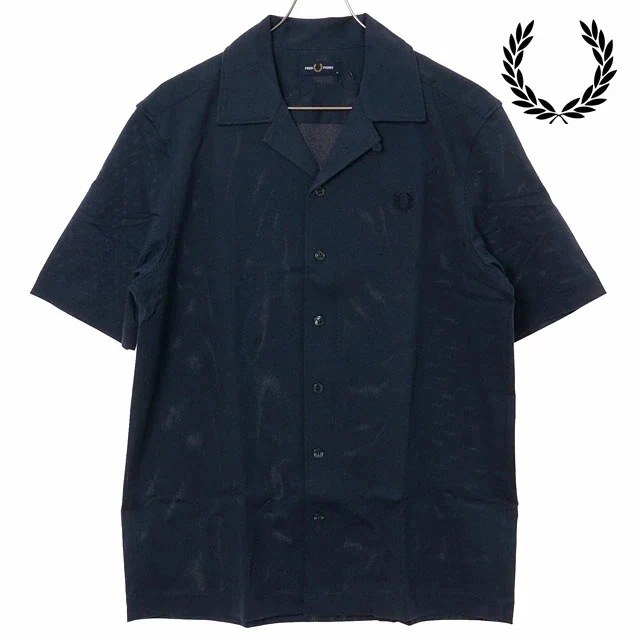 メンズ コンプレスメッシュ リベレカラーシャツ [M1745-46B] トップス 半袖 オープンカラーシャツ ネイビー DARK-AIRFORCE 正規取扱店