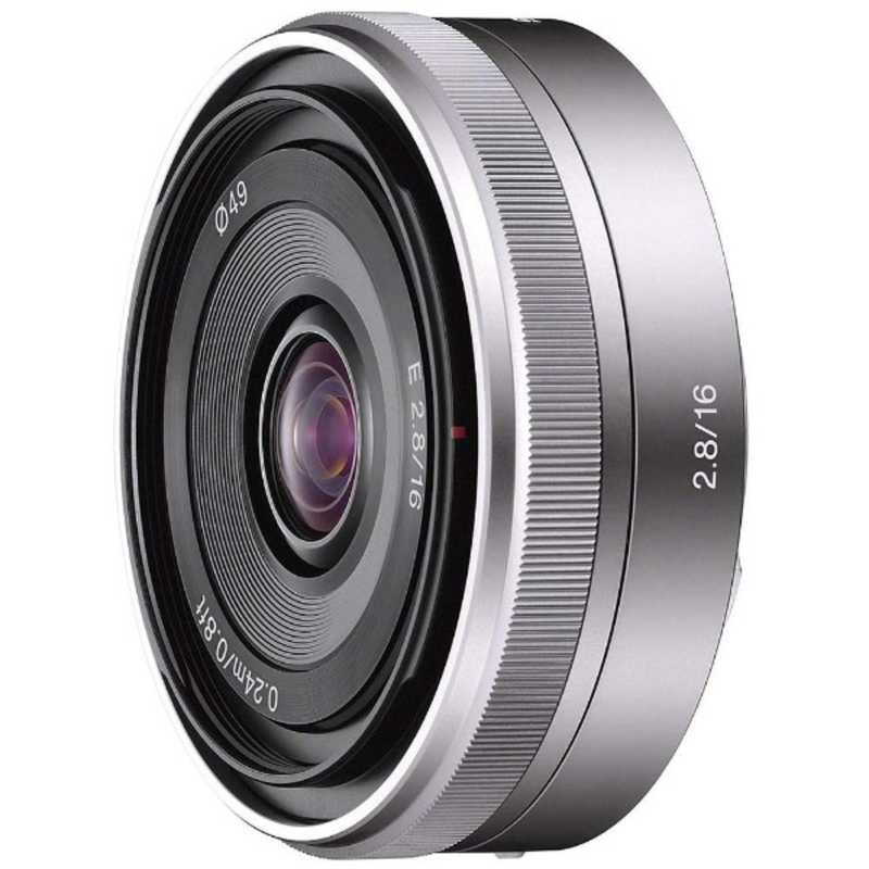 ソニー　SONY　カメラレンズ E 16mm F2.8 APS-C用 ［ ソニーE / 単焦点レンズ ］ シルバー　E16mm F2.8 SEL16F28