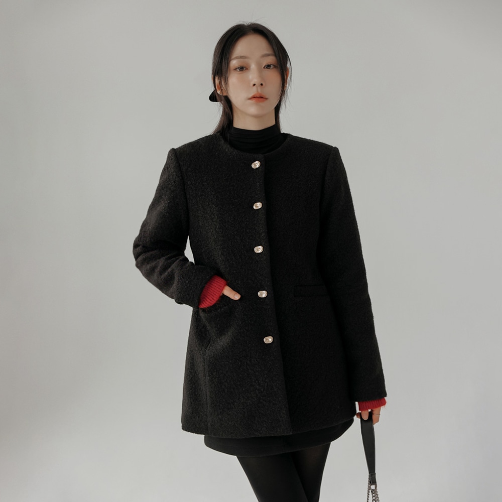 ヘミスブックルゴールドボタンハーフジャケット