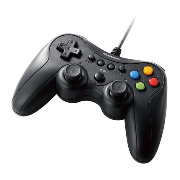 JC-GP30SVBK ブラック [ゲームパッド (PCコントローラー USB接続 Xinput PS系ボタン配置 FPS仕様 高耐久ボタン 振動)] メーカー直送