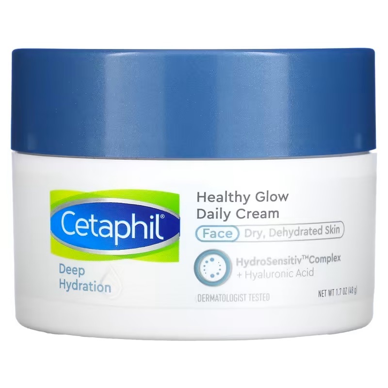 Cetaphil, ヘルシーグロウ デイリークリームディープハイドレーション48g（1.7オンス）