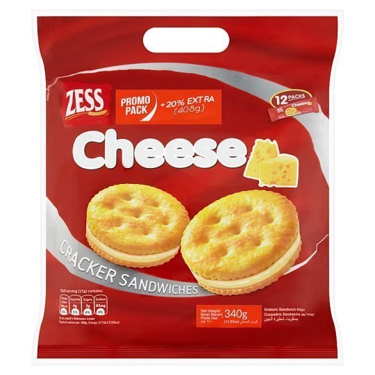 その他 Zess 12 Cheese Cracker Sandwiches 340g + 20% Extra (408g)