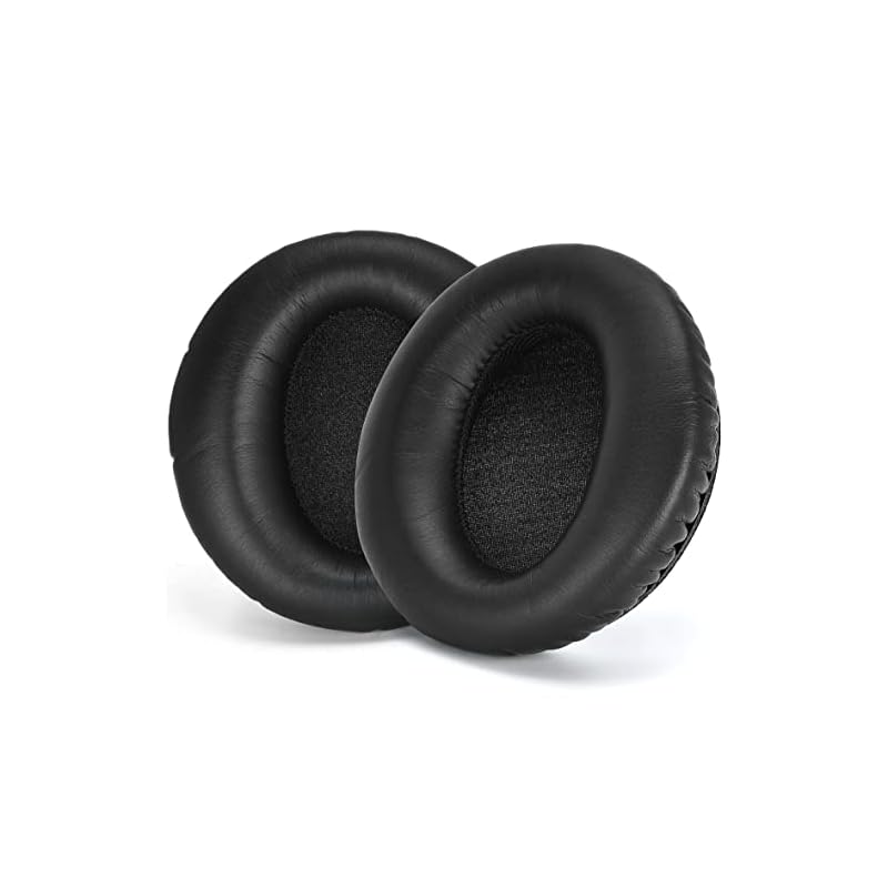 E7 ラウンドイヤーパッド - 交換用イヤークッションフォーム COWIN E7 / E7 Pro アクティブノイズキャンセリングヘッドフォンに対応 ソフトレザー 高密度ノイズキャンセリングフォーム