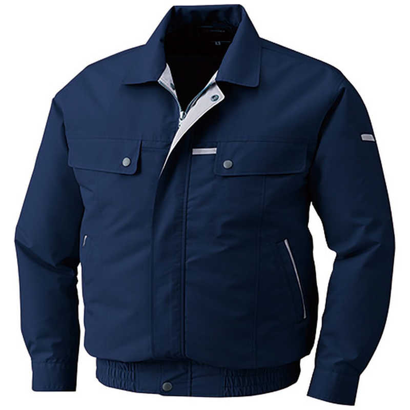空調服　綿・ポリ混紡脇下マチ付きウェアのみ ディープネイビー L　KU90450-C23-S3 7,095円