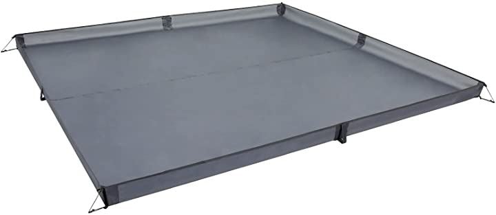 リビングシート 立ち上がり テントシート 耐水圧3000mm 収納袋付き( グレー)