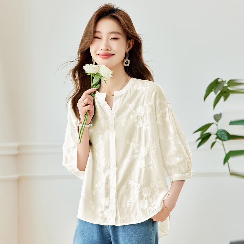 レディース トップス ファッション 上品 オフィス カジュアル 婦人服 おしゃれ 半袖 シフォン シャツ 夏 小さめ 体型カバー Pu シャツ