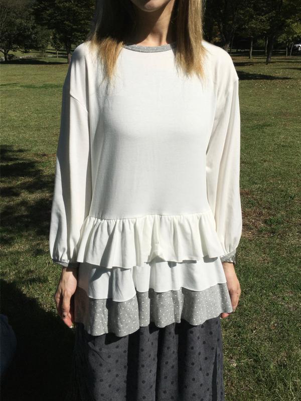 25FW-メルティングドットOPS(秋7分配色ミニワンピースフリル