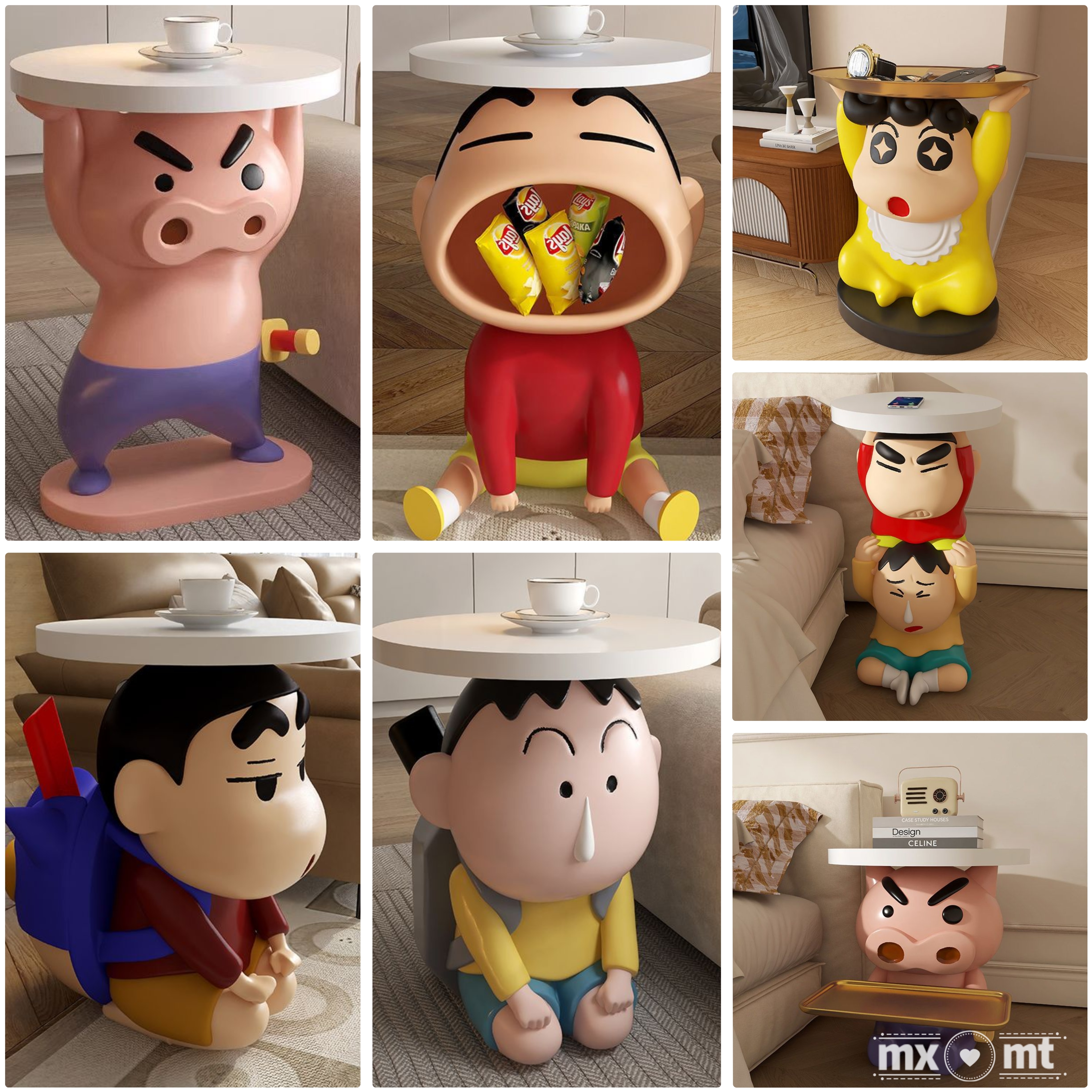 【国内急速出荷】 クレヨンしんちゃん テーブル サイドテーブル 小テーブルソファーサイド家庭用リビング小戸型ティーテーブルレンタルハウスベッドサイド棚 りリビングルームミニ小さ