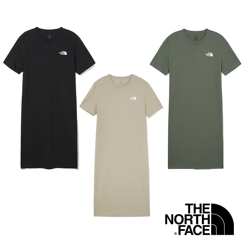 NT7ZQ41 W’S ESSENTIAL S/S MIDI DRESS 韓国 ワンピース レディース 半袖 ロング ラウンド Tシャツ 夏 レディース