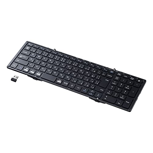 色：ブラック サンワサプライ ワイヤレス折りたたみフルキーボード（ブラック） SKB-WL35BK