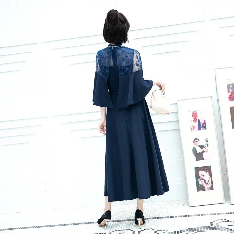 可愛い 花柄ワンピース スイート ロング ワンピース ウエスト引き締め 着痩せ シフォン ワンピース39