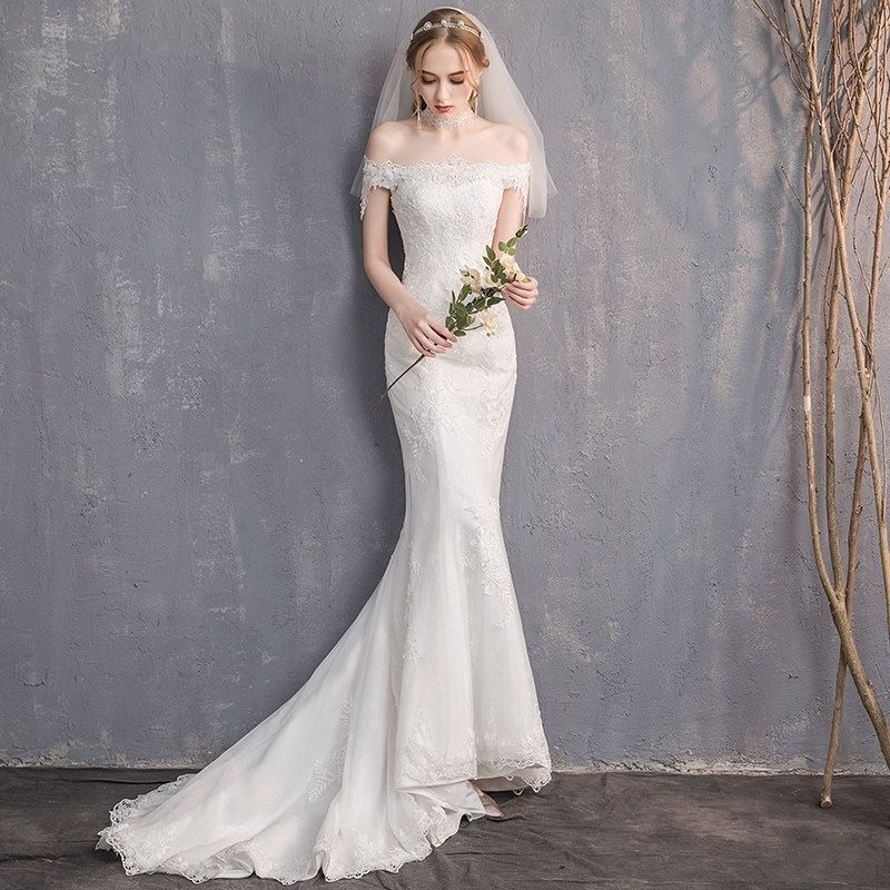 ウエディングドレス パーティードレス 結婚式 大きいサイズ フォーマルドレス レースワンピース お呼ばれ 二次会 披露宴 謝恩会 上品 着痩せマーメイドドレス