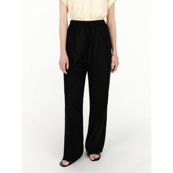 リネンセミワイドバンディングパンツ(MAFBSL41MBK)