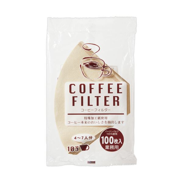 （まとめ）ニットク コーヒーフィルター 未晒し（47人用） 210035 1セット（300枚：100枚x3パック）[x10セット]