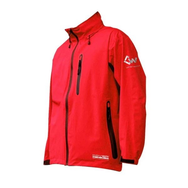 カヴァーワーク レインウエアアクロスレイン AG-8000レッドL ワークサポート サポート用品 カッパ ヤッケ