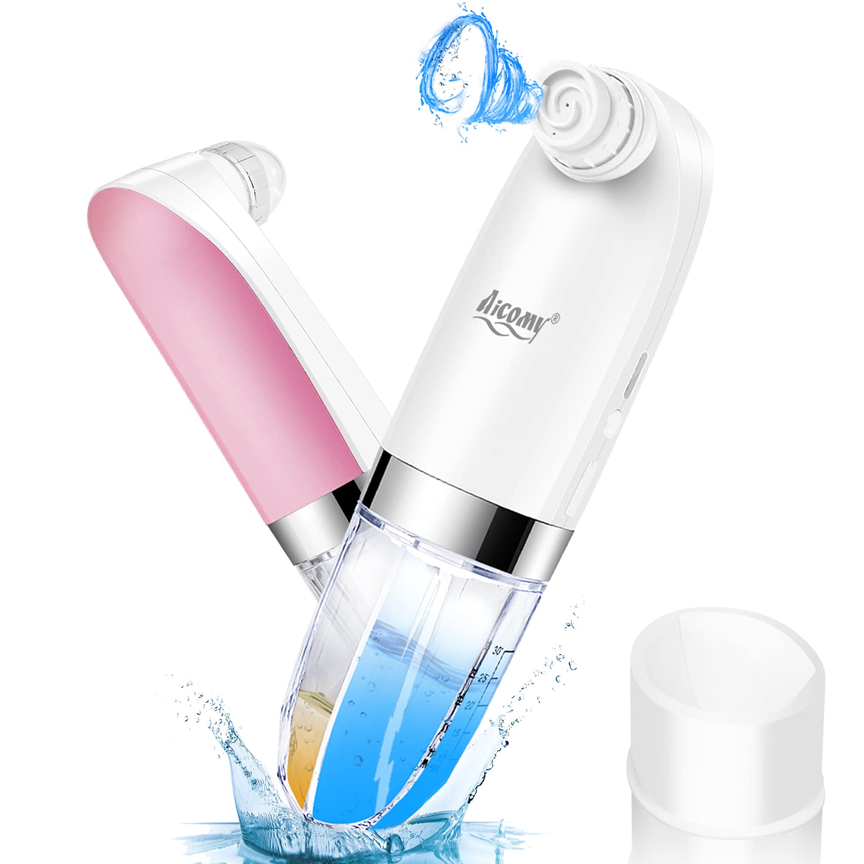 Aicomy 毛穴吸引器【水槽分離吸引と水洗浄実用新案登録】クリーナー ノズル6種 吸引力3段階 (ピンク) 5,677円