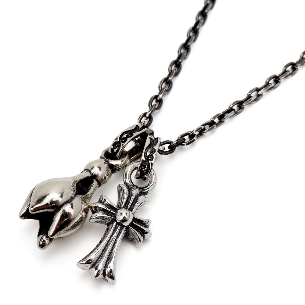 925 クロス&ベルネックレス [ns187]