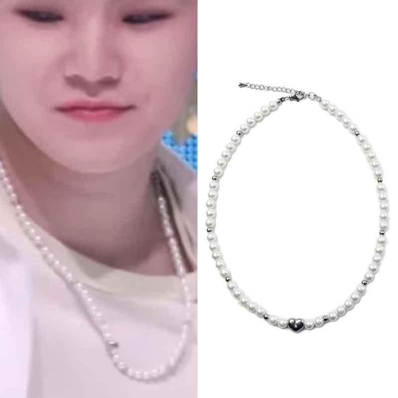 【正規品】 SEVENTEEN 着用. ハートキュービックパールネックレス