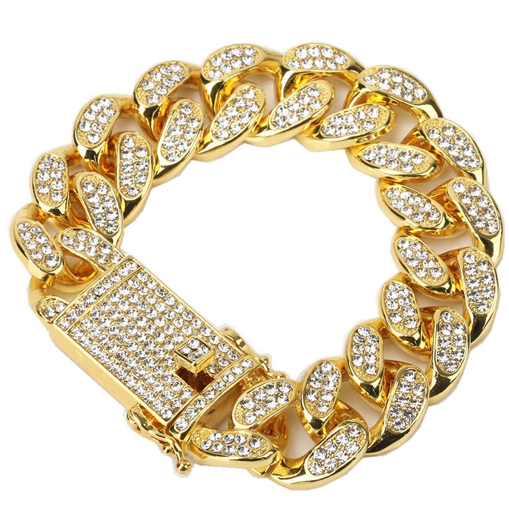 極太 パヴェ喜平ブレスレット幅20mm [b248]