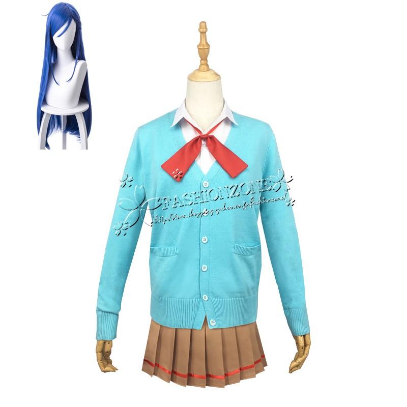 ぼくたちは勉強ができない 風 古橋文乃 風 コスプレ衣装ウイッグ ふるはしふみの cosplay ハロウィン仮装 変装 アニメ ゲーム コスチューム パーティー