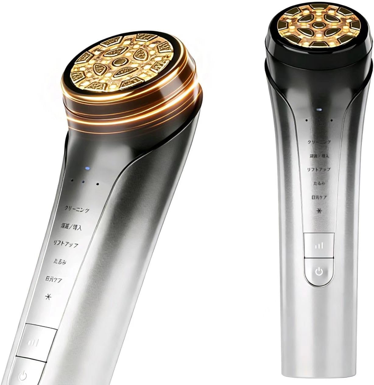 美顔器 EMS 美容器 RF美顔器 自宅エステ 4000mAh大容量バッテリー付き 目元美顔器 多機能美容器 微電流 美顔器 イオン導出 イオン導入 1台多役 6種類モード 3段階レベル ４色光エステ
