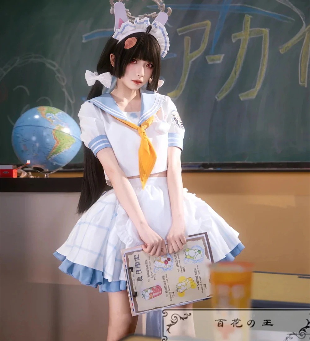 超安値挑戦! ブルーアーカイブ ブルアカ 霞沢ミユ メイド服 コスプレ衣装 コスチューム