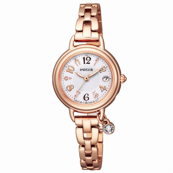 取寄品 正規品 CITIZEN シチズン ウィッカ KL0-561-17 wicca ブレスライン 日付カレンダー レディース腕時計