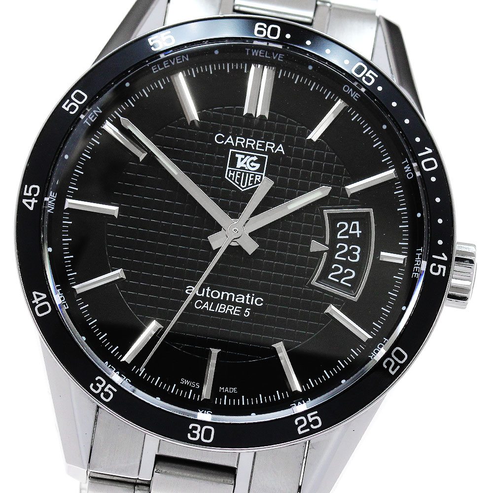 タグホイヤー TAG HEUER WV211M カレラ キャリバー5 デイト 自動巻き メンズ 美品 保証書付き_849143【中古】