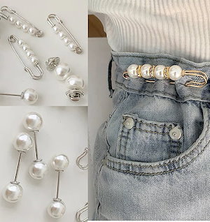 【20点セット】【急速出荷】韓国人気ブローチピンストールピンウエスト調整ストール留めチラ防止パール付きWWSC25母の日