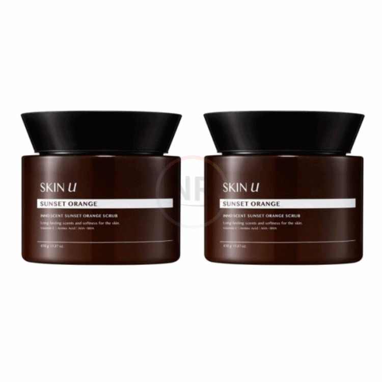 SKIN U スキンユー イノセント サンセット オランジュ スクラブ 450g X 2個 (鎮静/弾力/保湿/栄養供給/活力/しわ防止)