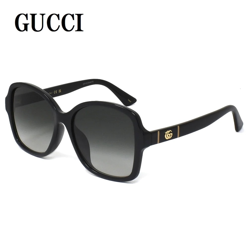 国内正規品 GG0765SA 001 サングラス アジアンフィット アイウェア メガネ 眼鏡 UVカット 紫外線カット グレー ブラック