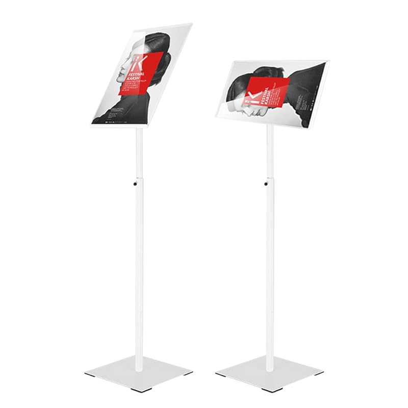 PonyLes 立て看板 A3 A4 案内板 伸縮式 アルミ製 アクリル製 高さ調節可能 縦横通用 180度回転 スタンドボード 伸縮メニュースタンド お知らせボード 掲示板 スタンド イベント受付