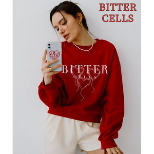 Qoo10] BITTER CELLS ハートロゴ 長袖裏起毛 トレーナー [2