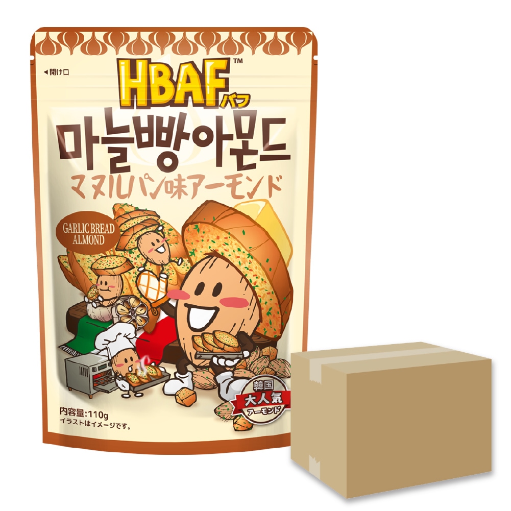マヌルパン味アーモンド箱売り 20袋入り 110g / 韓国お菓子 ハニーバターアーモンド ナッツ おやつ おつまみ ガーリックブレッド