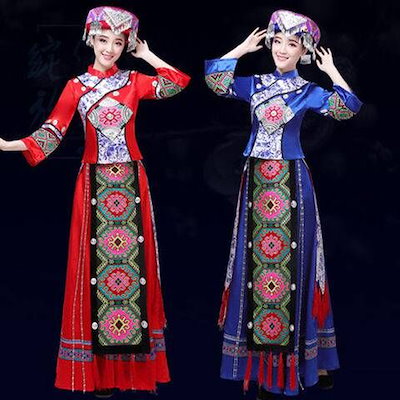 Qoo10] モン族伝統的な衣装女性東南アジア少数民族 : レディース服